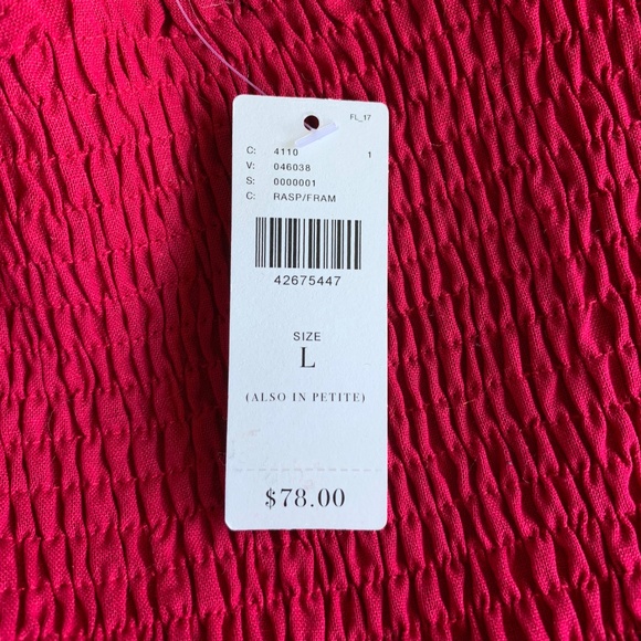 Anthropologie Maeve Smocked Peplum Top – Size Large (NWT) - Picture 5 of 8